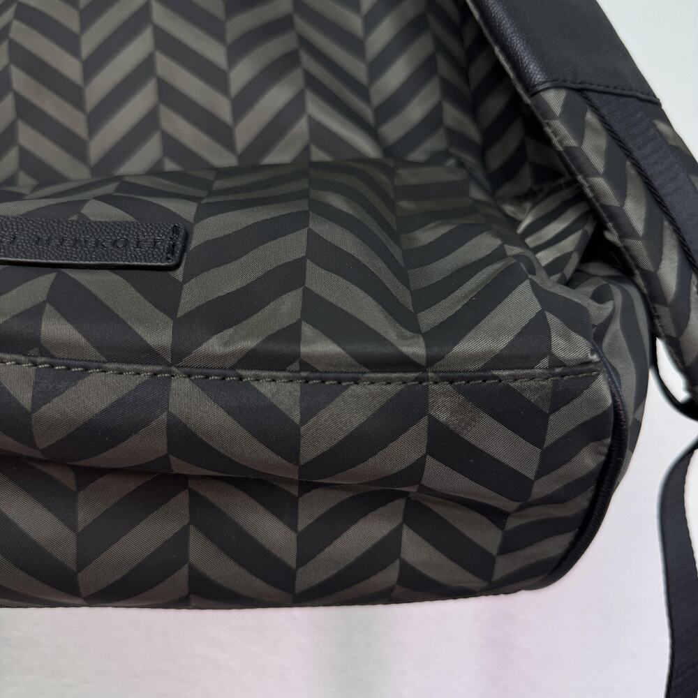 Uri Minkoff Stanton Backpack Laptop Bag Chevron Nylon Black Travel School NEW - Picture 14 of 16